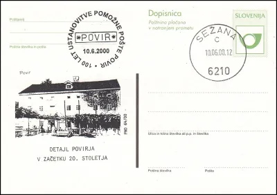 100 LET USTANOVITVE POMOŽNE POŠTE POVIR